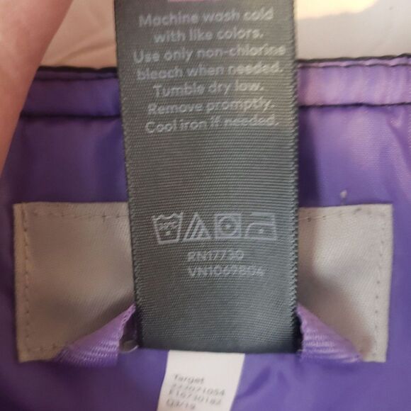 CHAMPION Black and Purple Overall Snowpants Girls Size Medium 7/8 - Picture 5 of 6